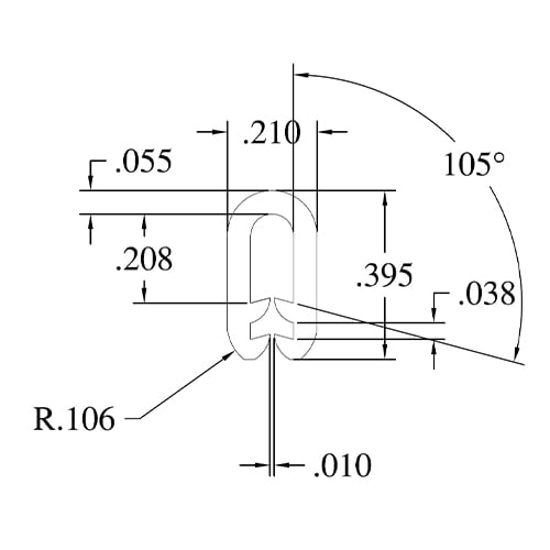 1000′ Guide runner, plastic, April 2007 and later