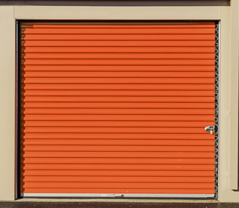 sunset orange door
